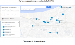 Carte des appartements proches de la SAFEX 0